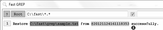 FastGREP Restore