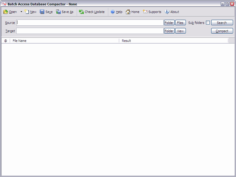 Click to view Batch Access Database Compactor 2012.4.109 screenshot