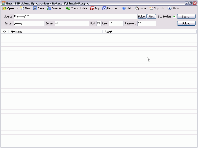 Batch File FTP Sync Uploader screen shot