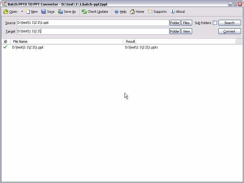 Click to view Batch PPTX to PPT Converter 2012.4.109 screenshot